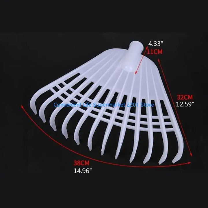 BowLift | Rakeon Leaf Rake with 12 Tines | Plastic | 38 × 32 cm | Without Handle | Lightweight & Versatile