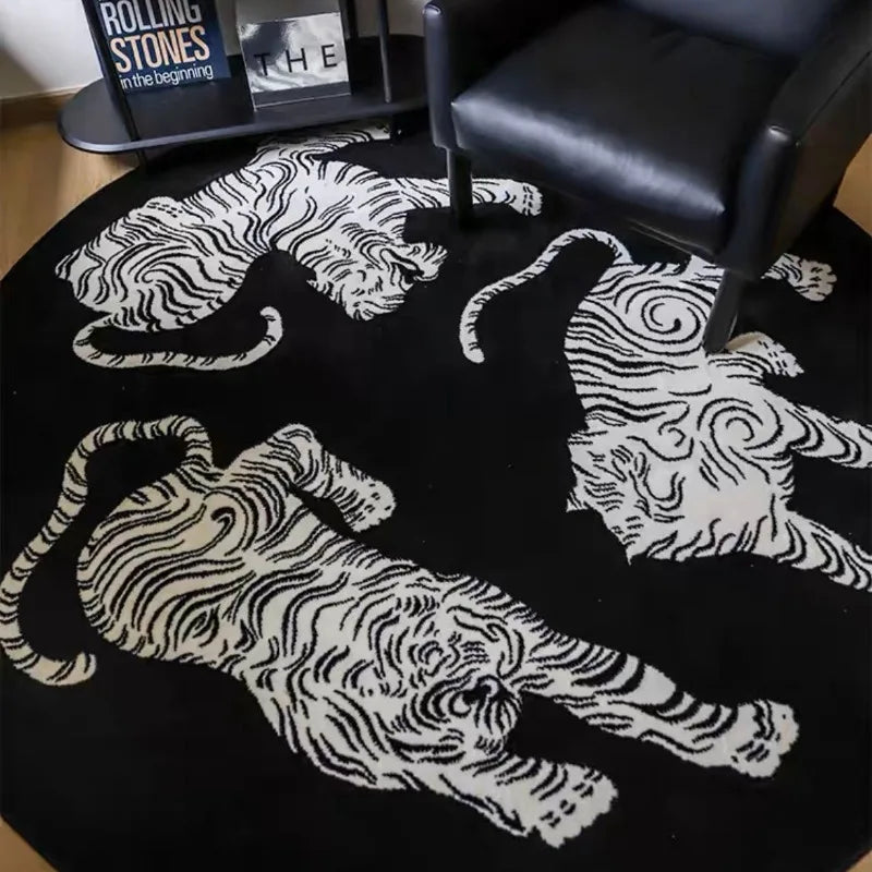 Ink Brush Tiger Rug | Bowlift