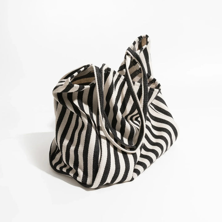 BowLift | Striped linen tote bag