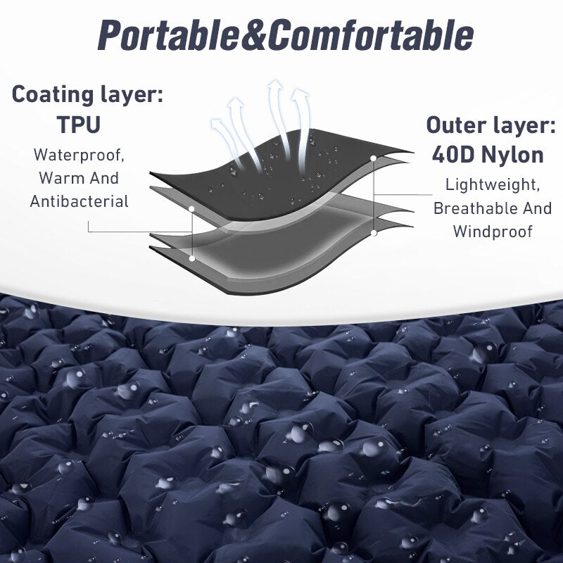 BowLift | Portable Inflatable Built-in Pillow Nature Nest Camping Bed