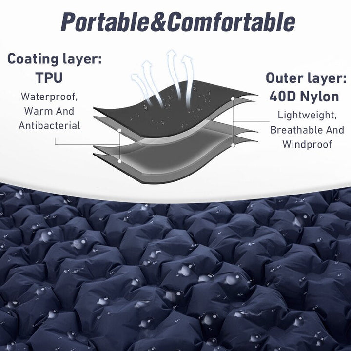 BowLift | Portable Inflatable Built-in Pillow Nature Nest Camping Bed