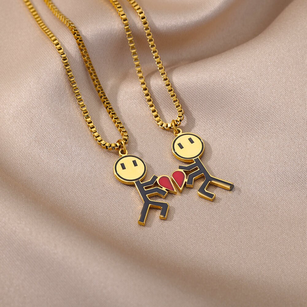 BowLift | 2pcs Double Love Heart Necklace