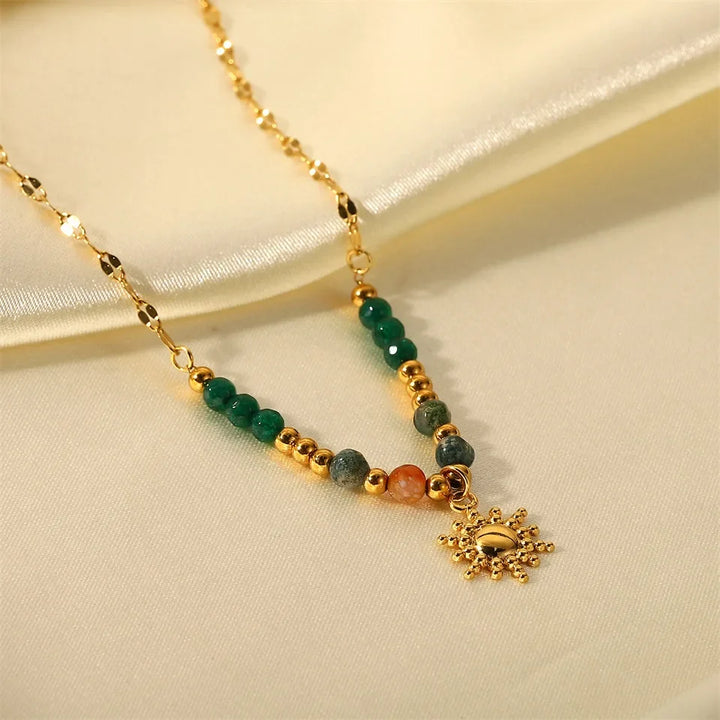 BowLift | Dainty Boho Inspired Sun Pendant Necklace
