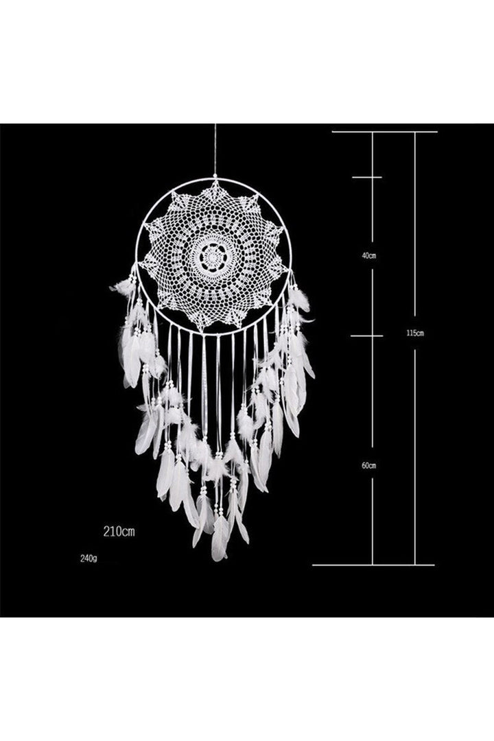 Large Decorative Dreamcatcher with Organic Material Design