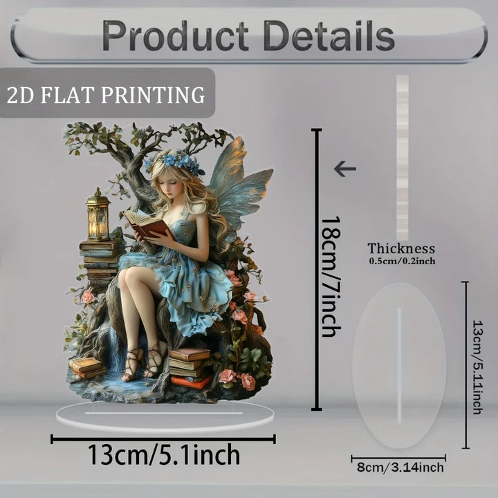 BowLift | Celestia Acrylic Table Decoration Angel | Fairy Tale Stand | 18 cm | Gift & Photo Prop