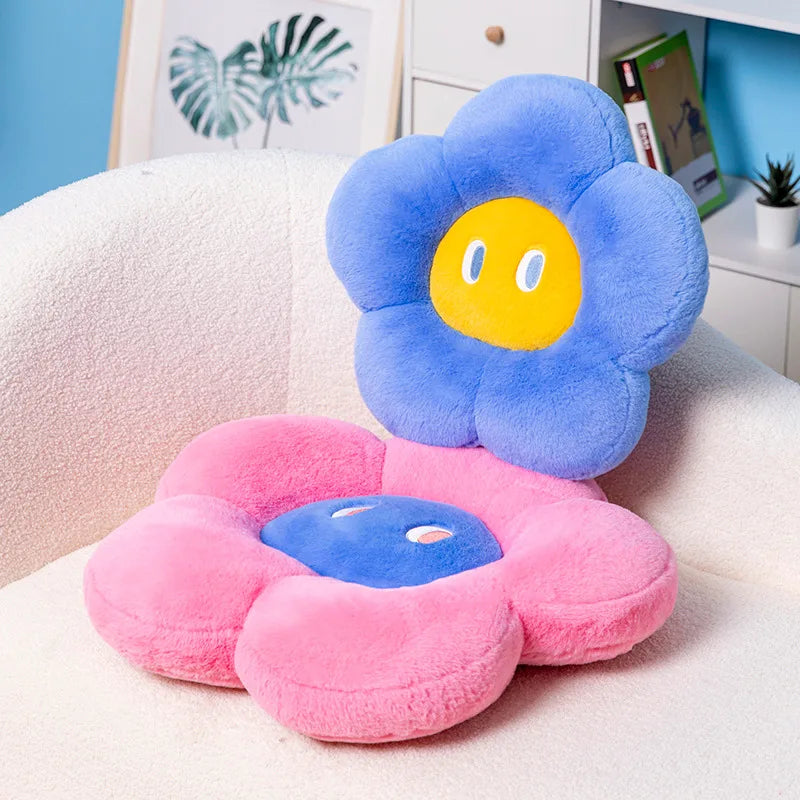 Fluffy Flower Cushion with Eyes | Bowlift