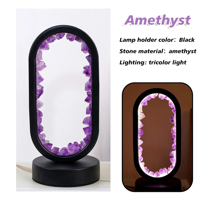 BowLift | AuraStone | Natural Calming Amethyst Serenity Lamp