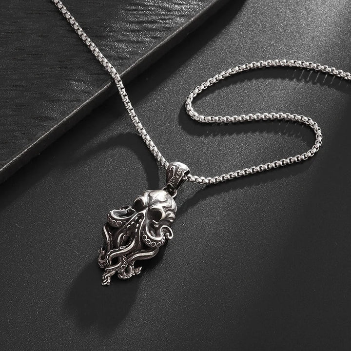 BowLift | Gothic Skull Octopus Tentacle Necklace