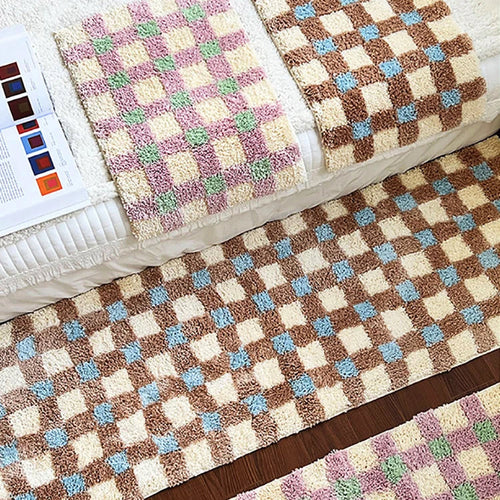 2-tone Grid Rug | Bowlift