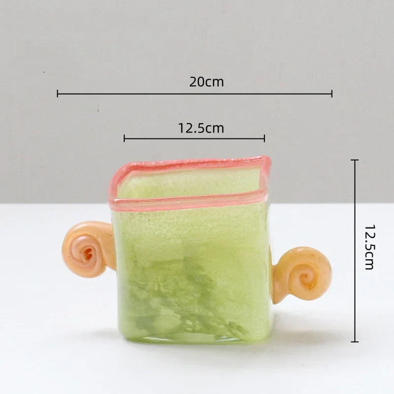 Glass Vase with Binaural Handle | Bowlift