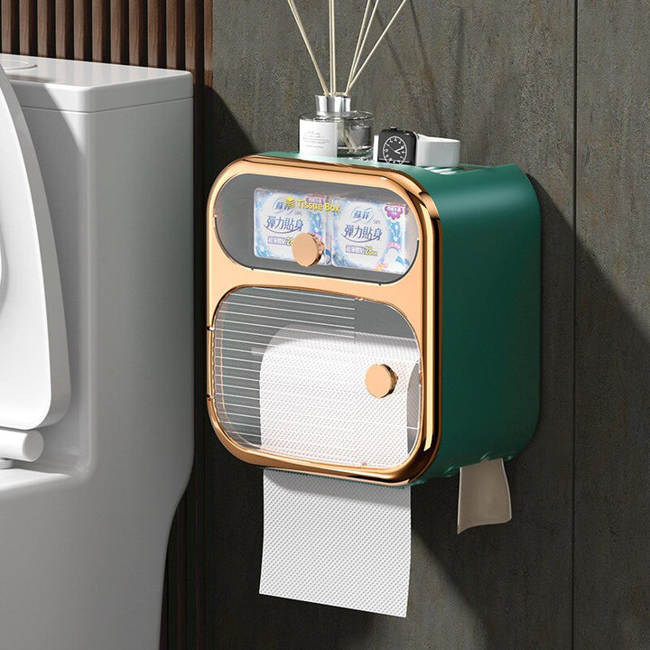 BowLift | MultiBox Wall-Mounted Toilet Paper Towel Storage Box