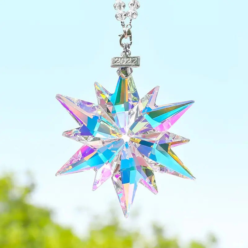 BowLift | Transparent Snowflake Rainbow Car Pendant Decor