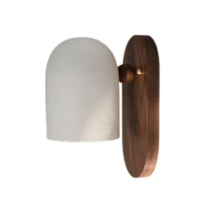 BowLift | Walnut Wall Lamp in Wabi-Sabi Style for Cozy Interior