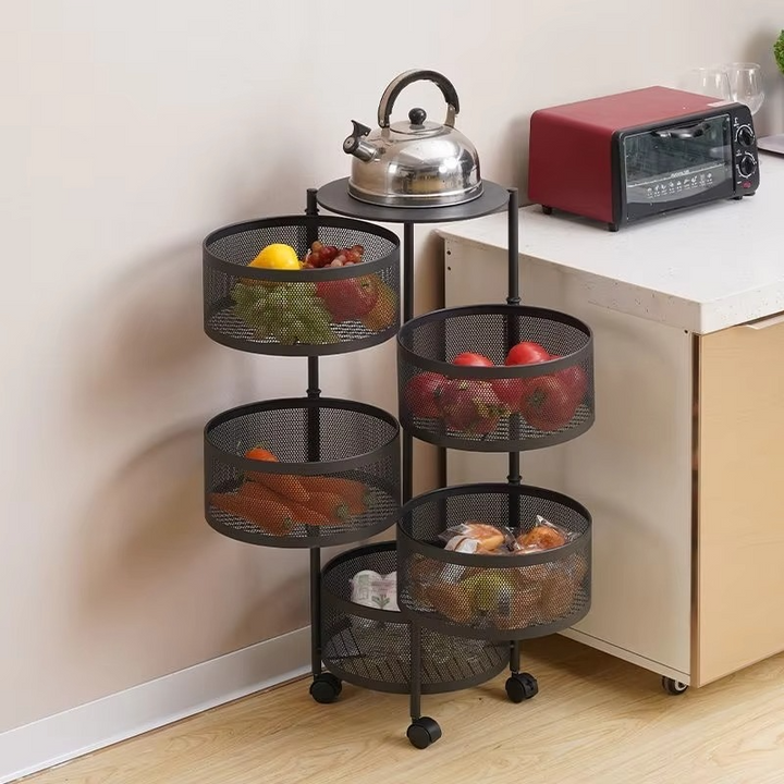 BowLift | 360° Rotating Multi-Layer Kitchen Round Storage Rack