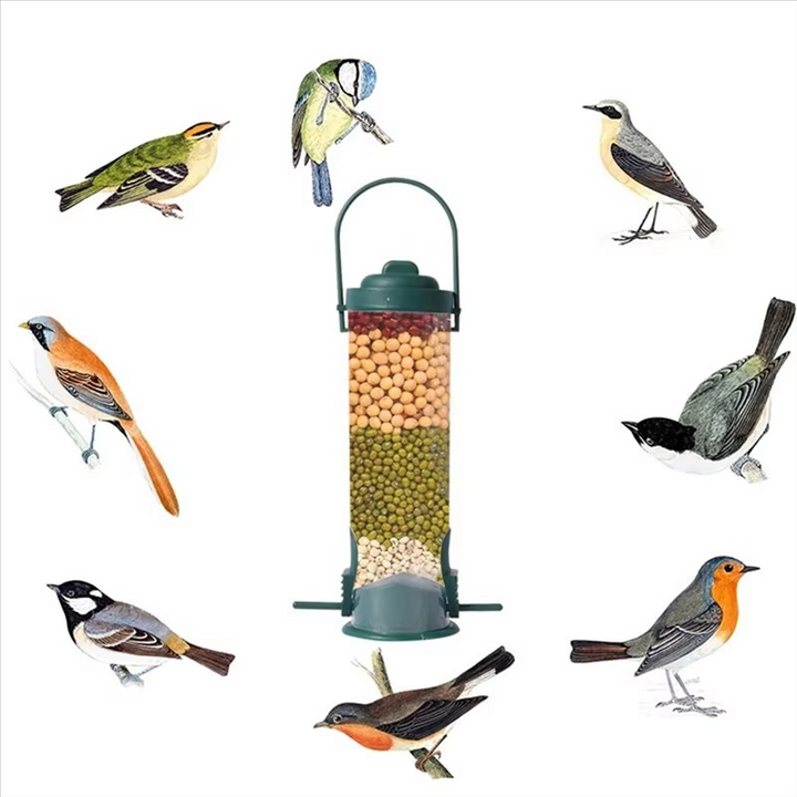 BowLift | Metal Window Bird Feeder with Weight-Activated Rotating Perch and Seed Capacity