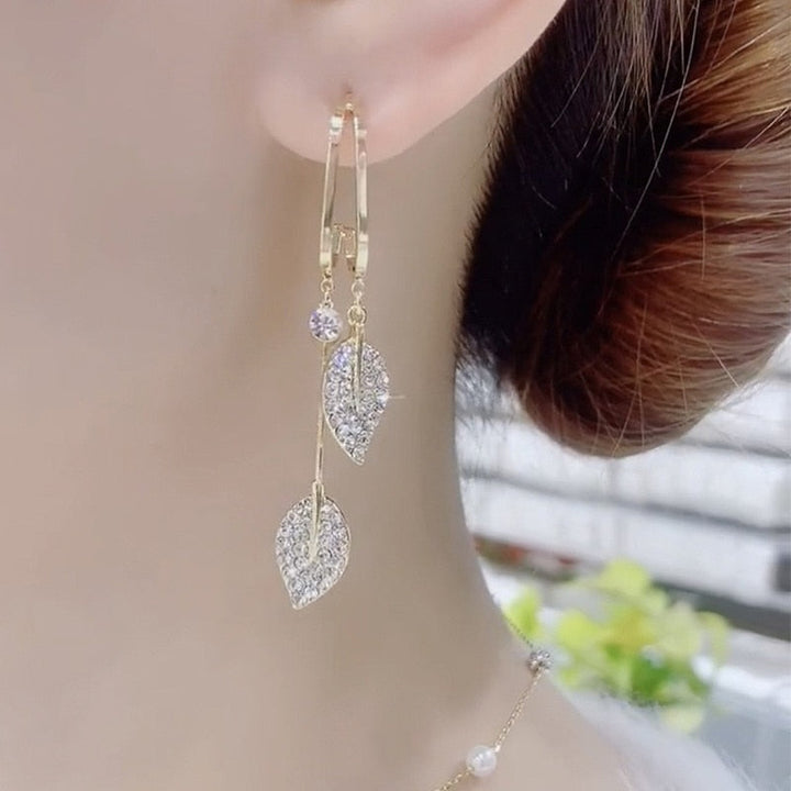 BowLift | Nature Elegance Crystal Long Tassel Earrings