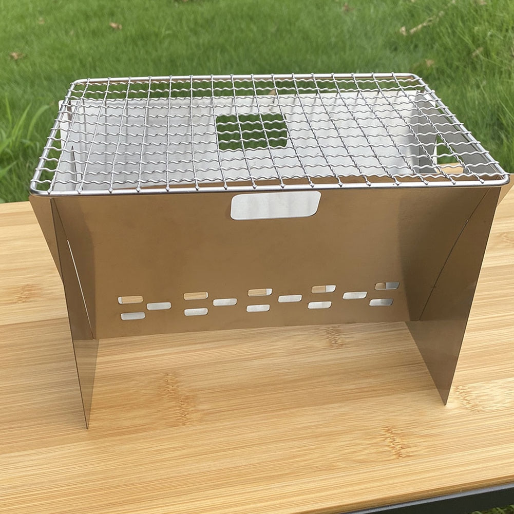 BowLift | Stainless Steel Portable Folding Camping Mini Grill