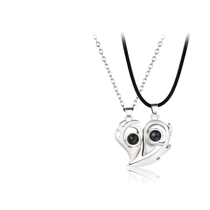 BowLift | I Love You Magnetic Projection Couple Necklace Set