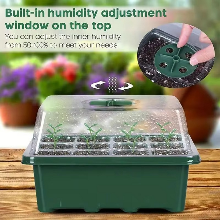 BowLift | 12-Cell Plastic Seedling Starter Tray for Succulent and Garden Seeds