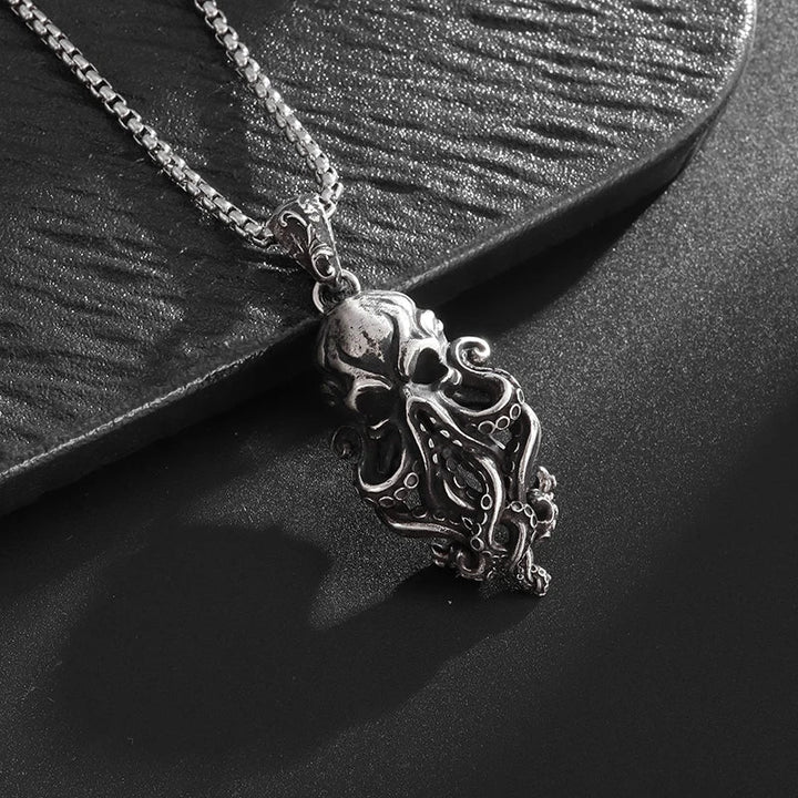 BowLift | Gothic Skull Octopus Tentacle Necklace