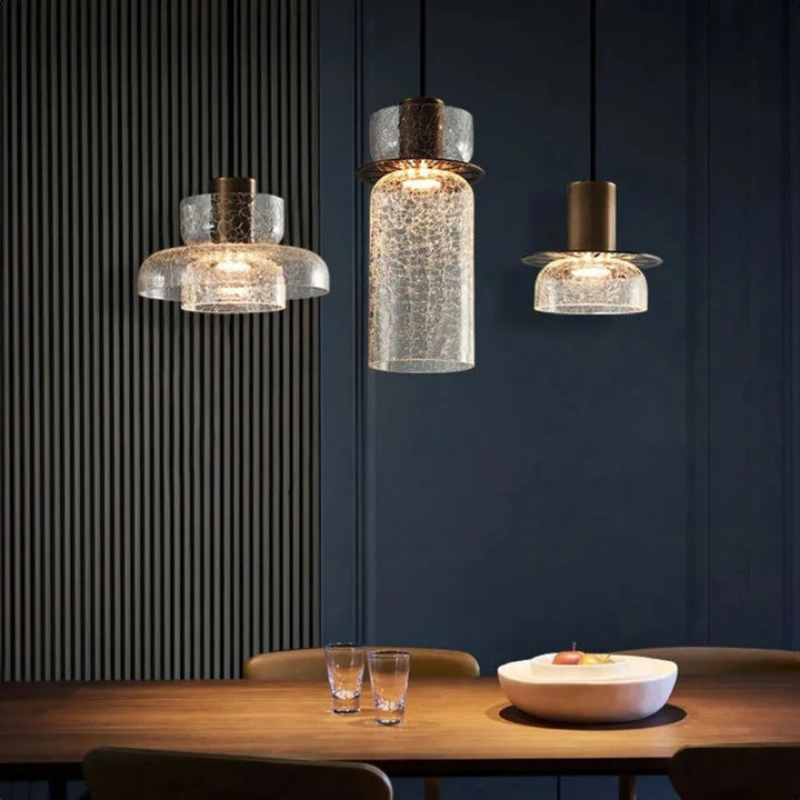 BowLift | Modern Creative Glass Pendant Lamp with Cracked Effect
