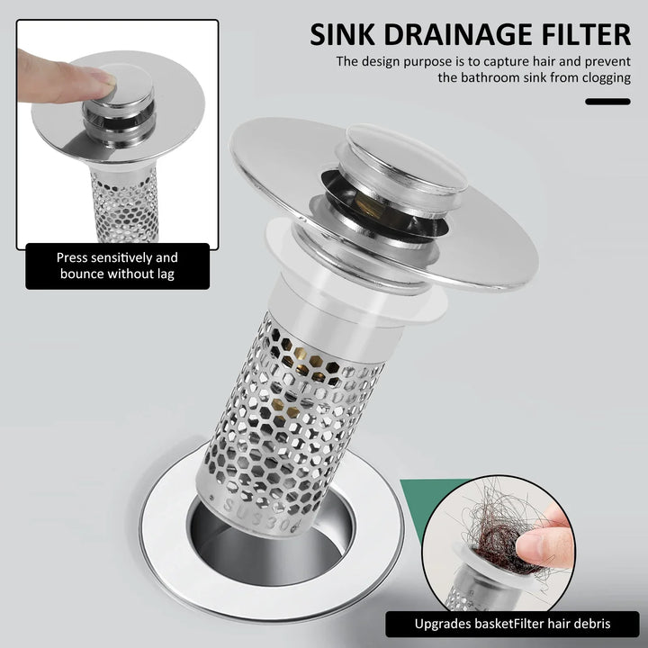 BowLift | Sink Drain Anti-Odor Hair Catcher Filter