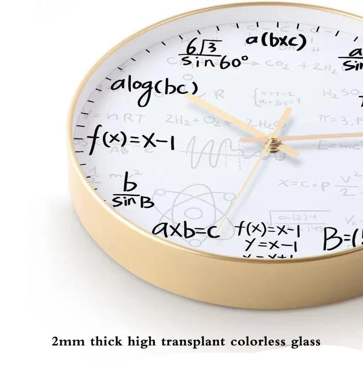 ChalkBoard Clock - Mathematical Formulas Wall Decoration Bowlift