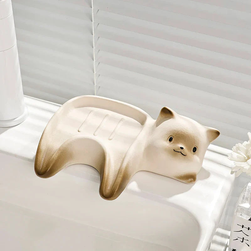 BowLift | Lazy Cat Ceramic Soap Holder