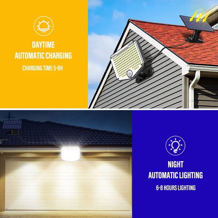 BowLift | SolarBeam 153 | 270° Super bright | Motion sensor & Remote control | IP65 Waterproof