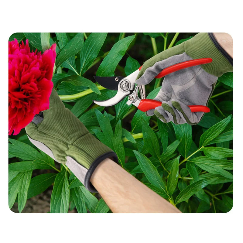 BowLift | ThornGuard Garden Gloves | Thornproof & Extra Long | Leather & Rubber Coating | Protection for Roses & Shrubs