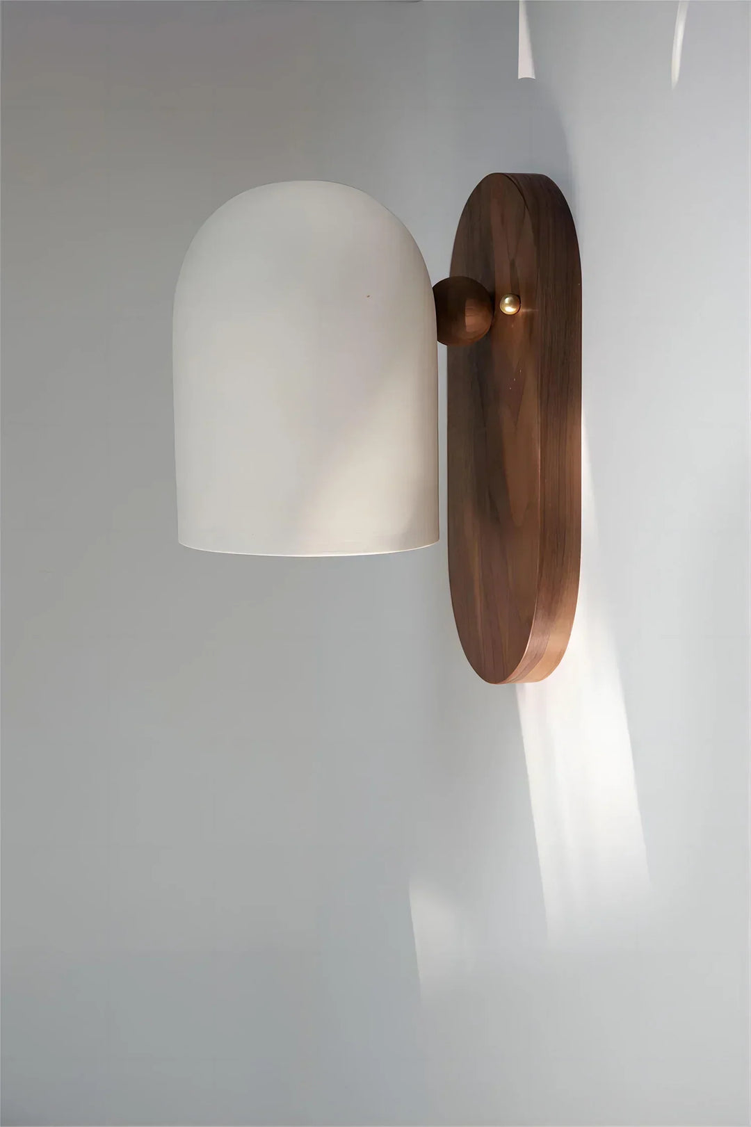 BowLift | Walnut Wall Lamp in Wabi-Sabi Style for Cozy Interior