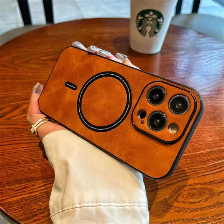 BowLift | Deer Leather iPhone Case MagSafe Wireless Charging