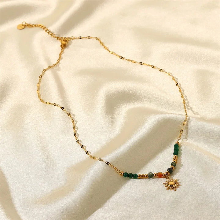 BowLift | Dainty Boho Inspired Sun Pendant Necklace