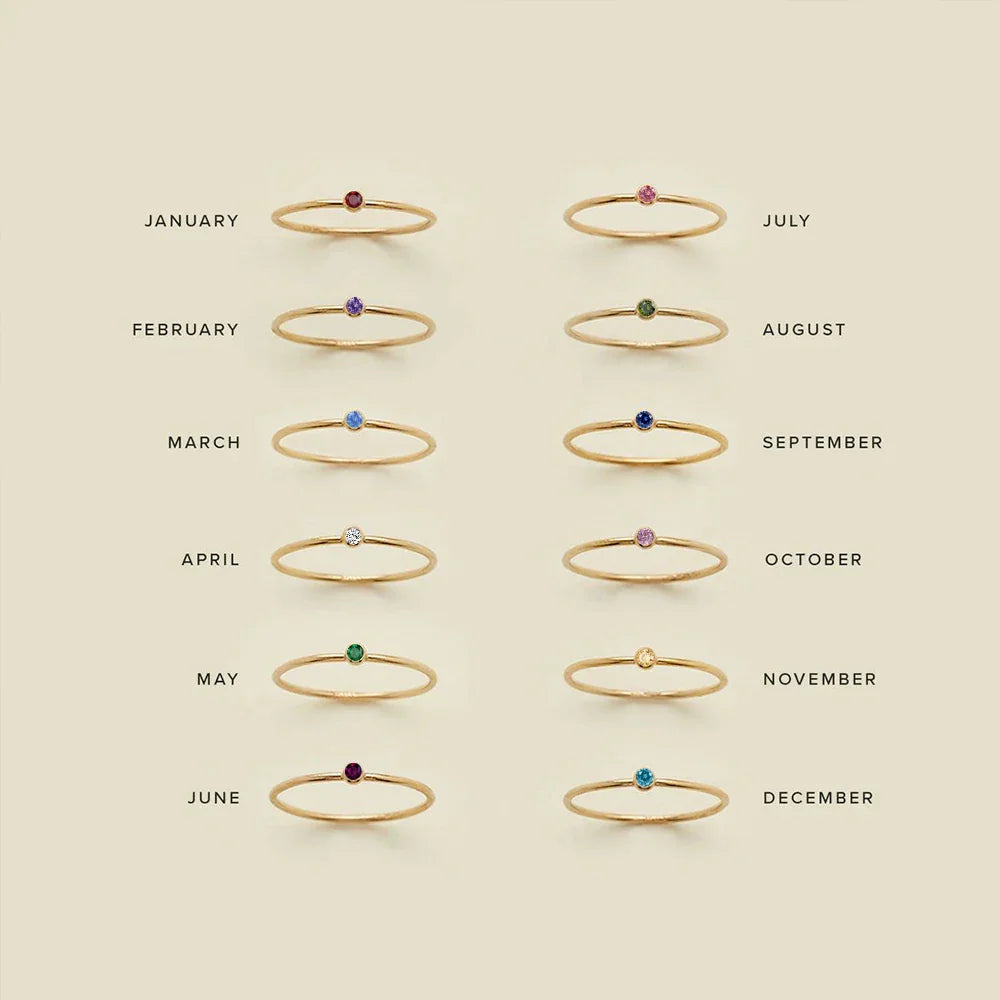 BowLift | Dainty Birthstone Ring