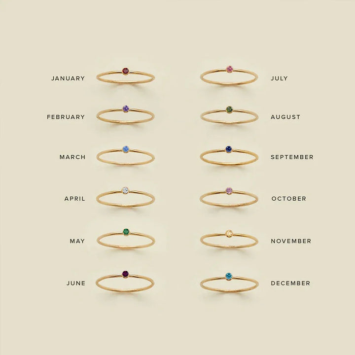 BowLift | Dainty Birthstone Ring