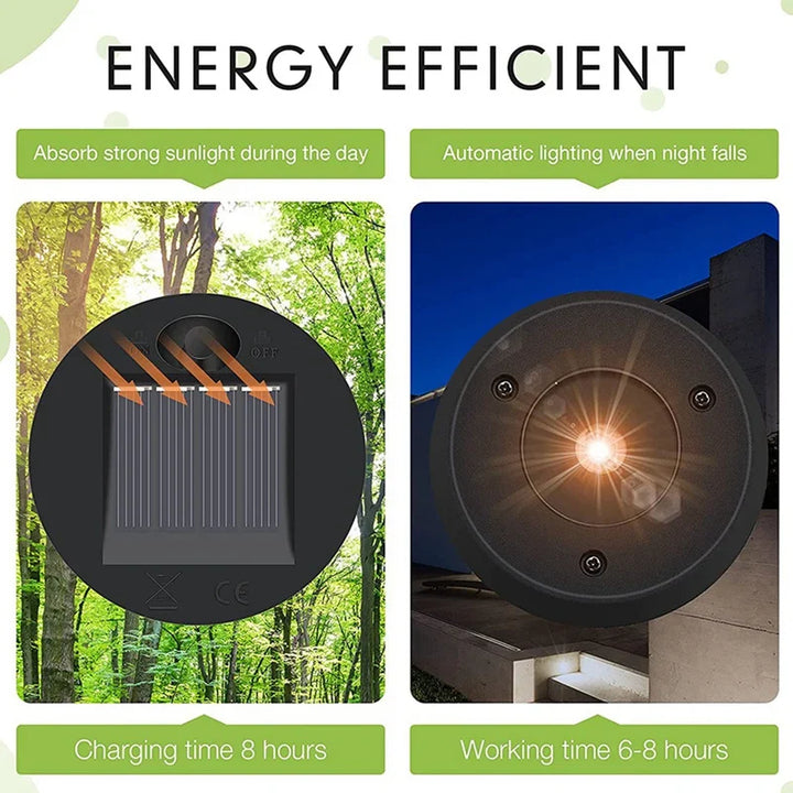 BowLift | Solaverna 6-piece set solar replacement lids for garden lanterns | Ø 7 cm | LED lights with solar panel | Waterproof & Automatic