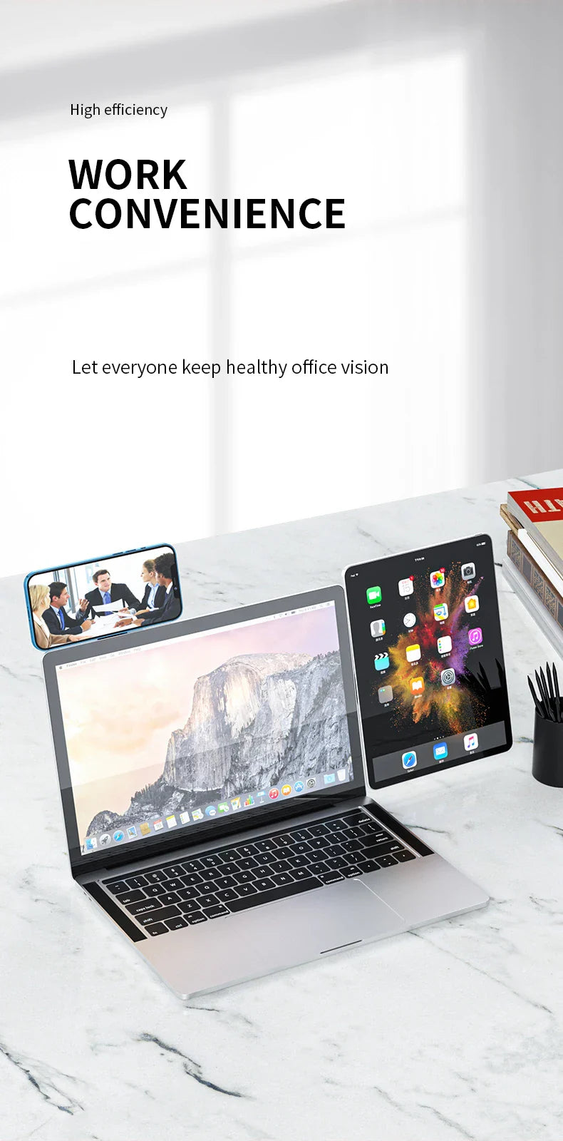 BowLift | Magnetic Laptop Phone Holder