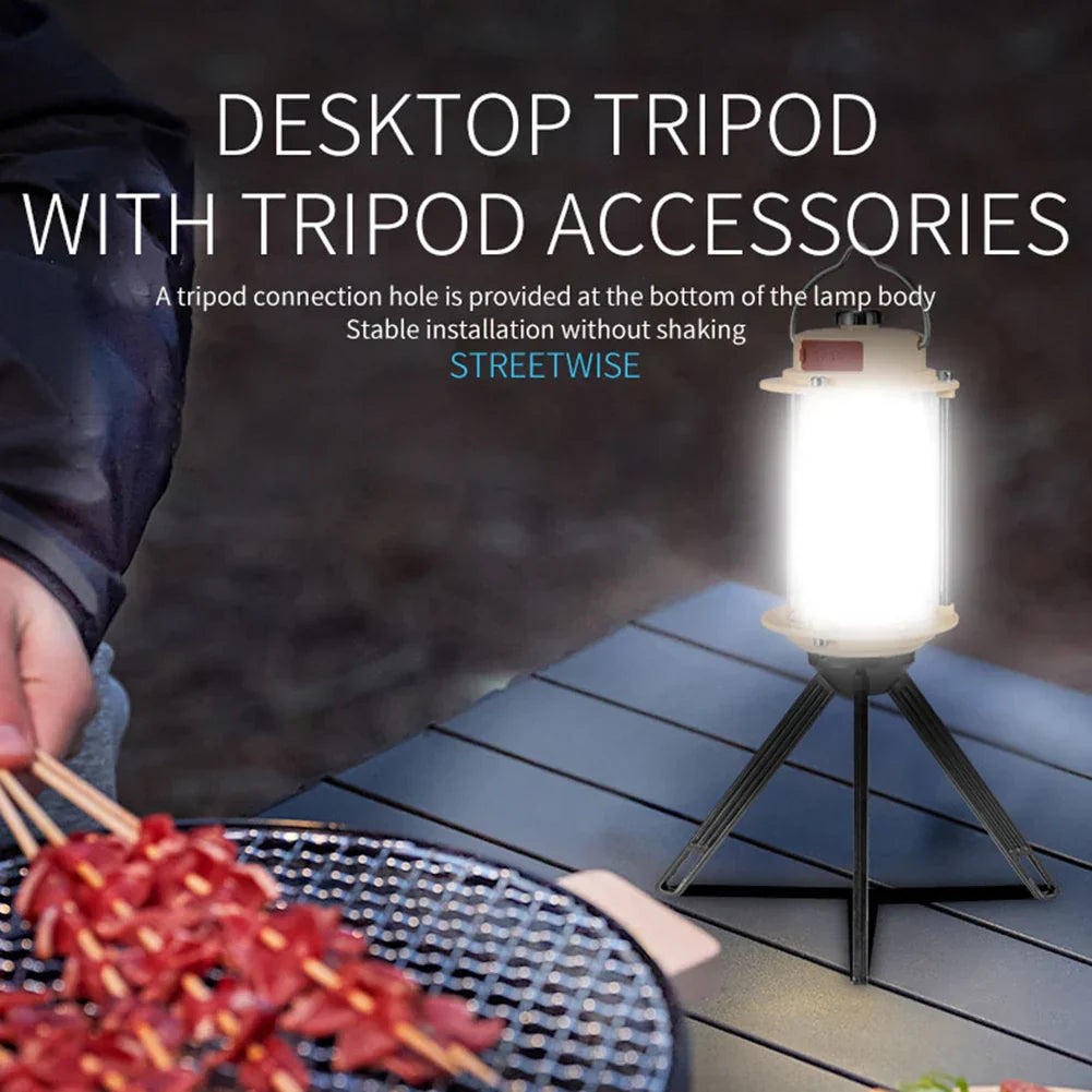 BowLift | Portable Rechargeable Dimmable Hanging Tripod Flashlight Lantern