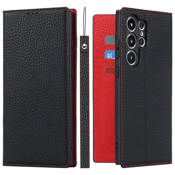 genuine leather wallet case for Samsung Galaxy S23 Ultra Bowlift