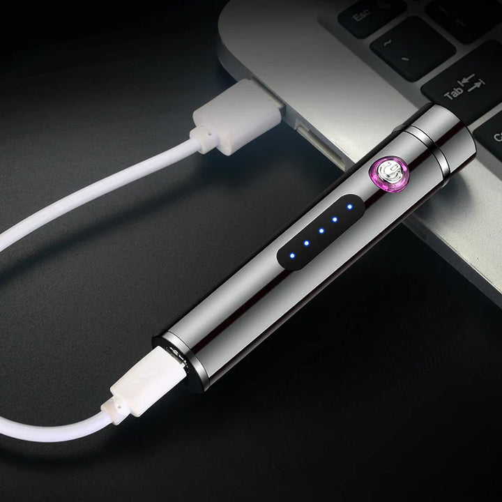 BowLift | Voltrino Cylinder USB lighter | Double arc technology | Rechargeable & windproof | Noble metal casing for men