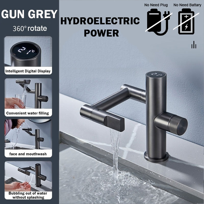 BowLift | Hydroelectric Rotating Modern Smart Waterfall Faucet