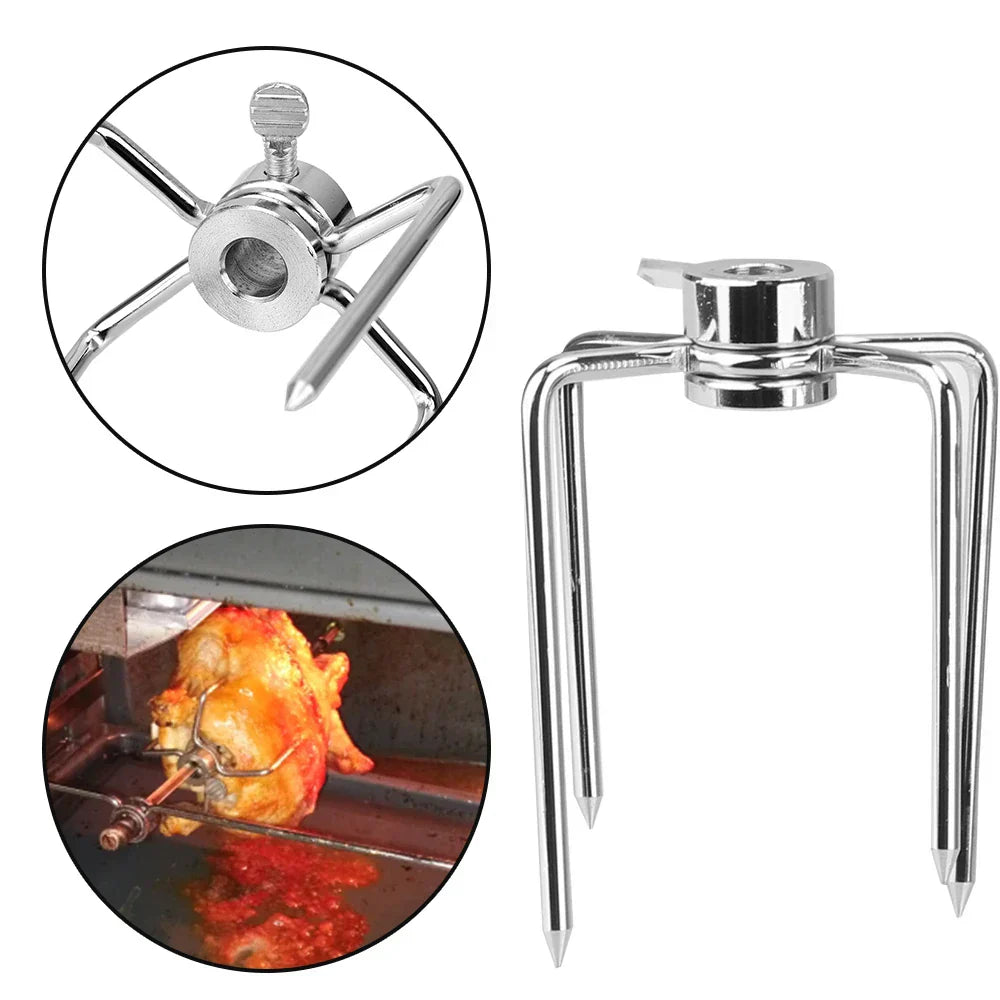 BowLift | GrillPro | Rotisserie Forks | Stainless Steel | Secure Hold