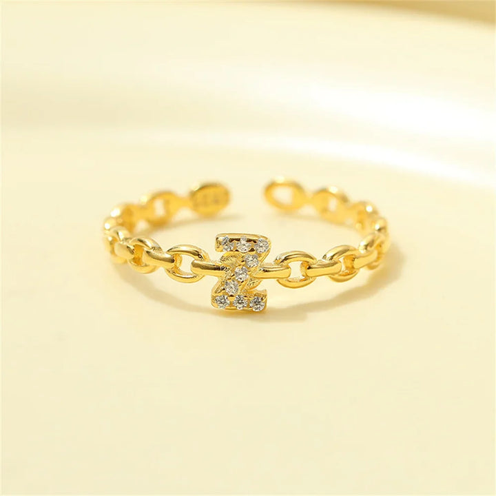 BowLift | Dainty Diamond Letter Initial Ring