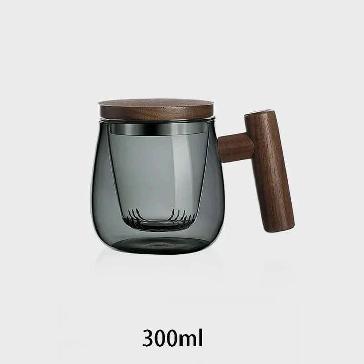 BowLift | Ultramodern Glass Tea Cup with Filter and Lid