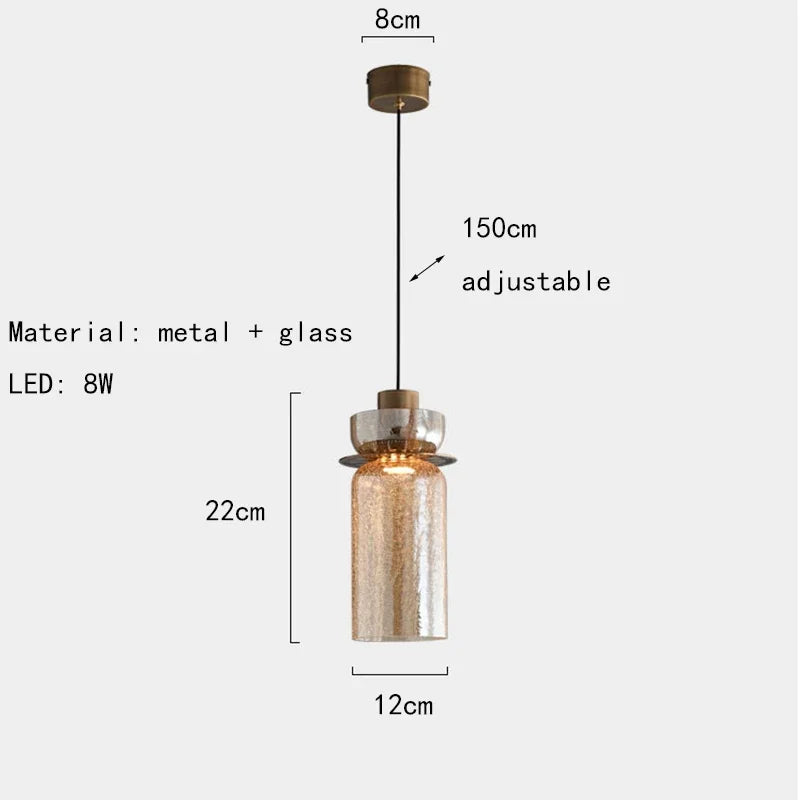 BowLift | Modern Creative Glass Pendant Lamp with Cracked Effect