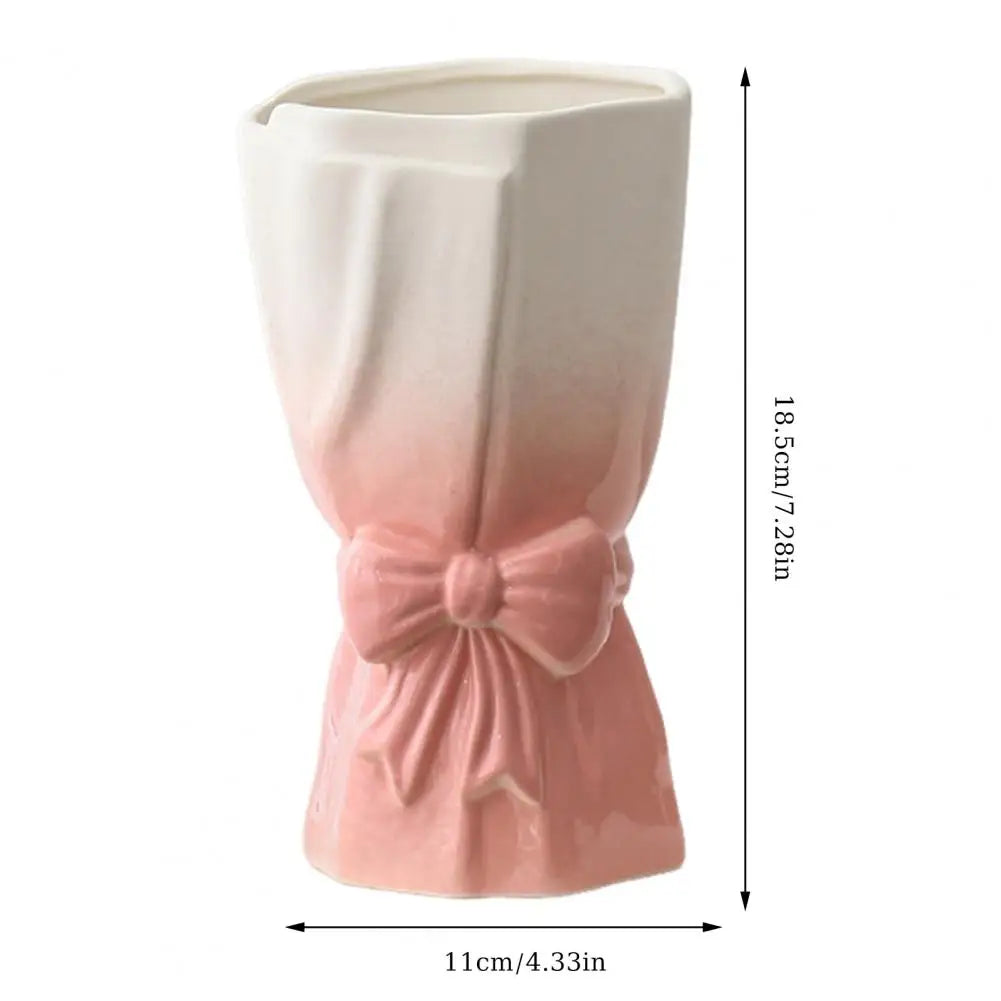 BowLift | Ribbon Bow Ceramic Tabletop Flower Vase