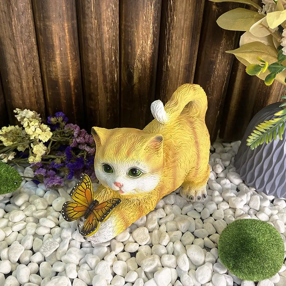 BowLift | Butterfly Catcher Cat Resin Decorative Lamp