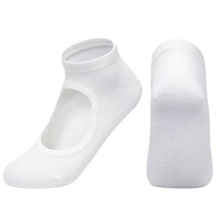 BowLift | Non Slip Backless Yoga Socks with Breathable Cotton Grip