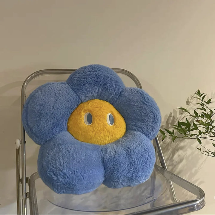 Fluffy Flower Cushion with Eyes | Bowlift