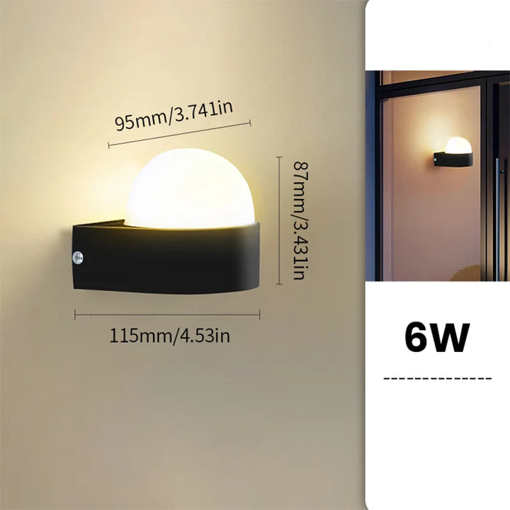 BowLift | LED Outdoor Wall Light AuroBeam | IP66 Waterproof | Motion Sensor & Twilight Sensor | 6W / 12W